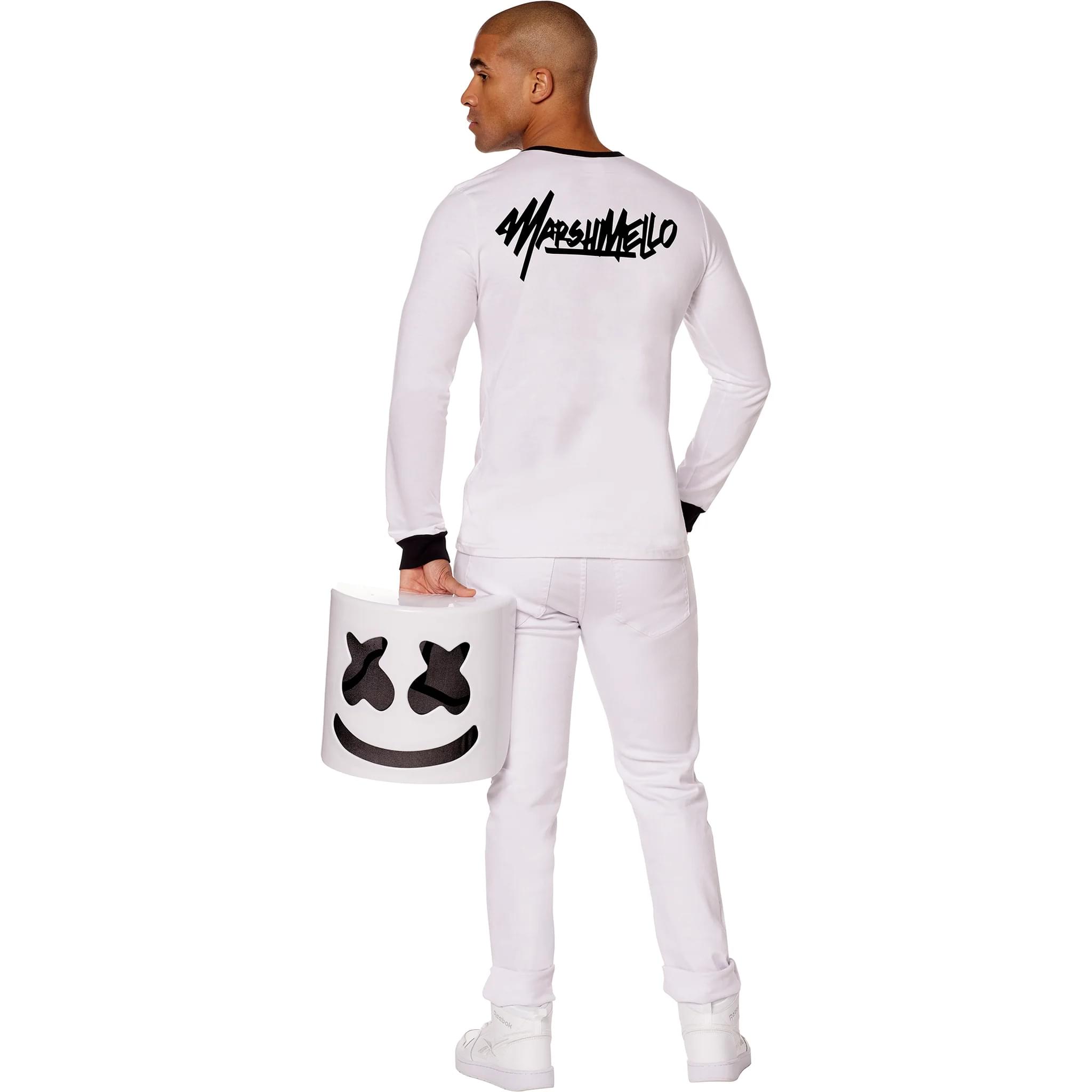 Marshmello Adult Costume | Long Sleeve Shirt With Half Mask | eBay