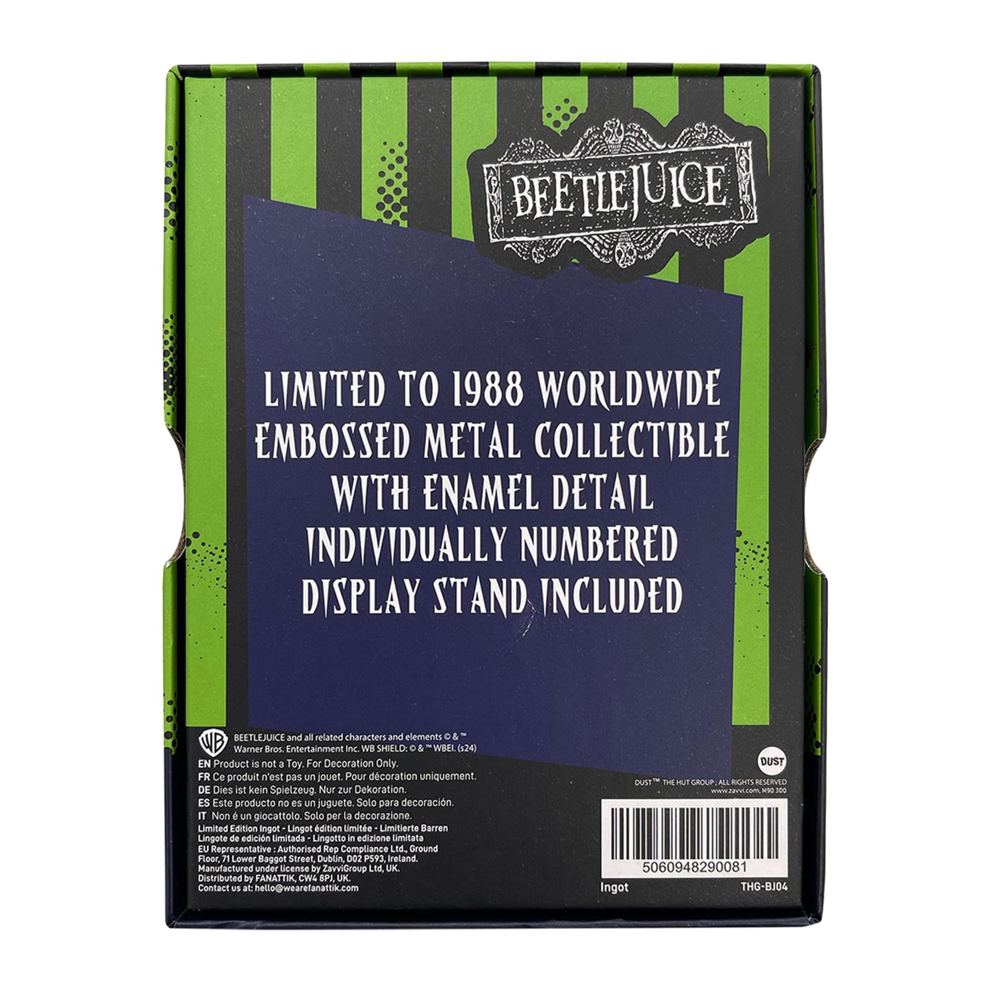 ビートルジュース グレイブストーン・インゴット Beetlejuice Gravestone Limited Edition Embossed Metal Ingot | eBay