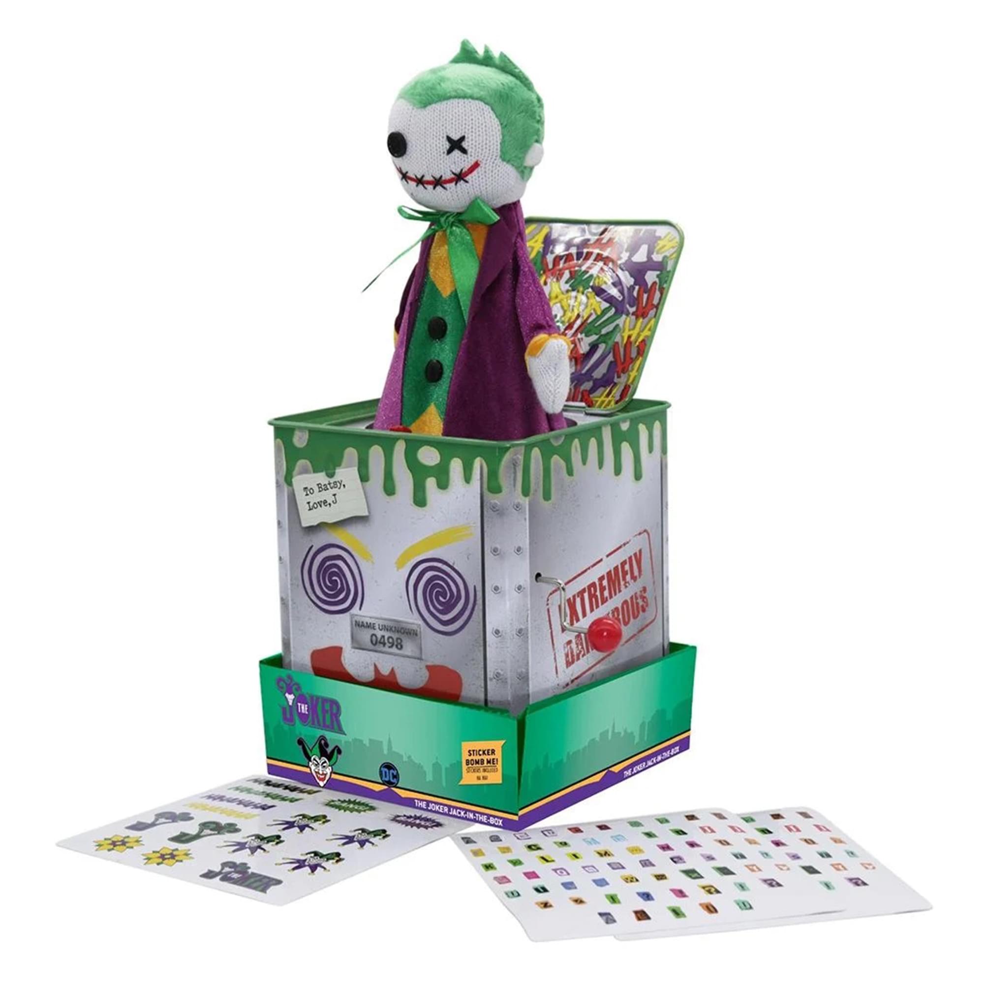 DC Comics The Joker Jack-in-the-Box With Stickers | eBay