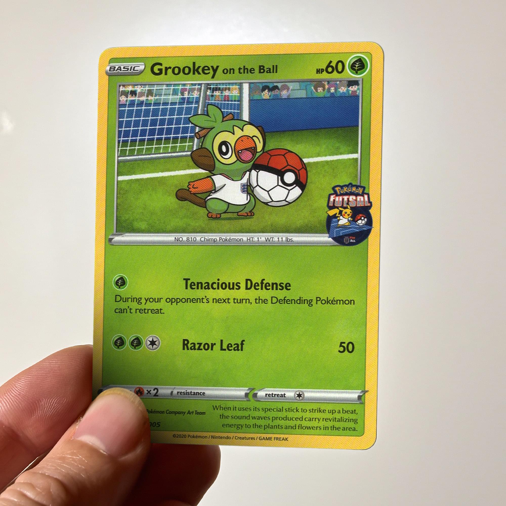 pokémon futsal cards 2020 Pokemon Promos #003/005 Grookey on the Ball PSA 10 – Burbank this set stands out as one of the very few promo sets ever produced exclusively for the United Kingdom market Eevee on the Ball -