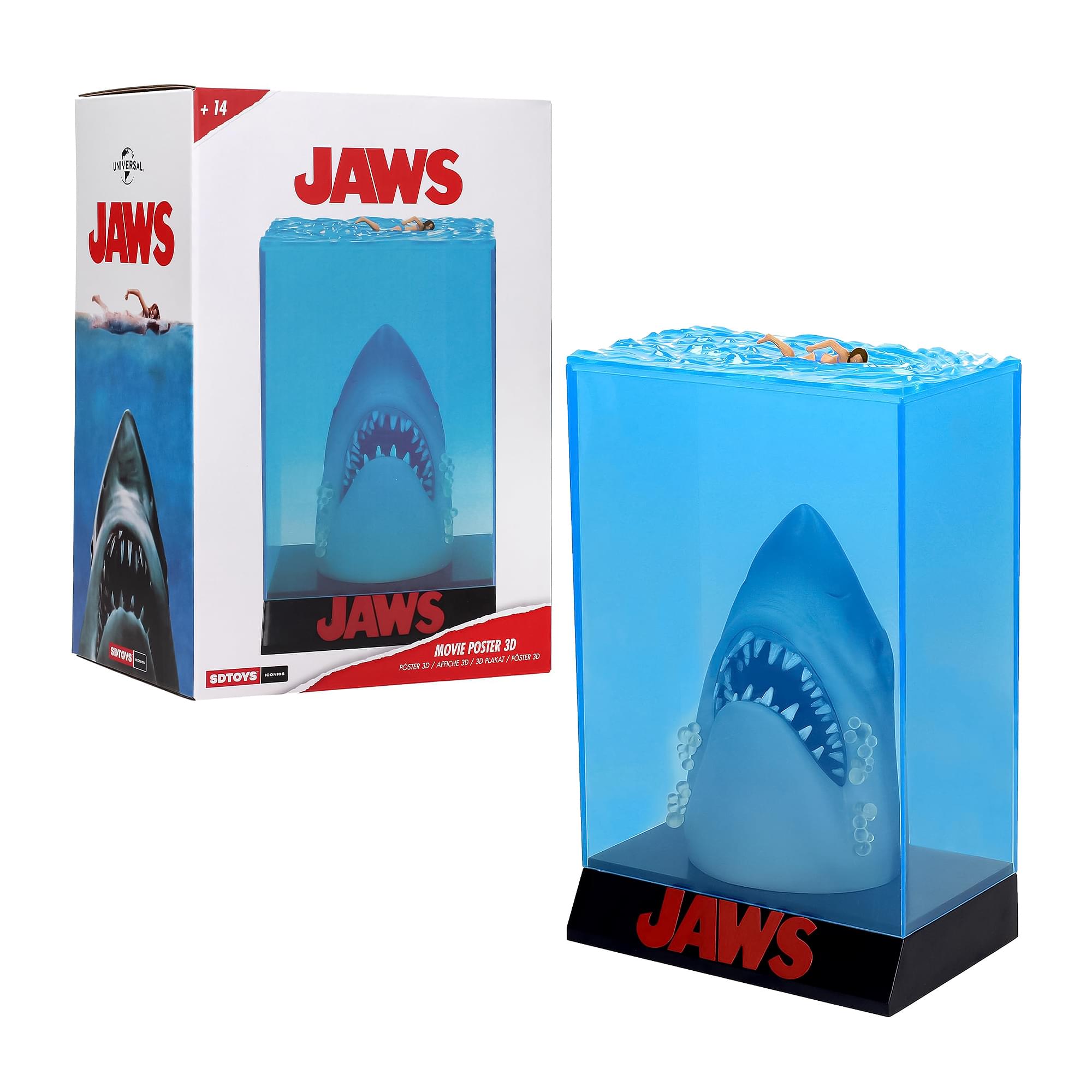 Jaws 50th Anniversary Light-Up 3D Movie Poster | eBay