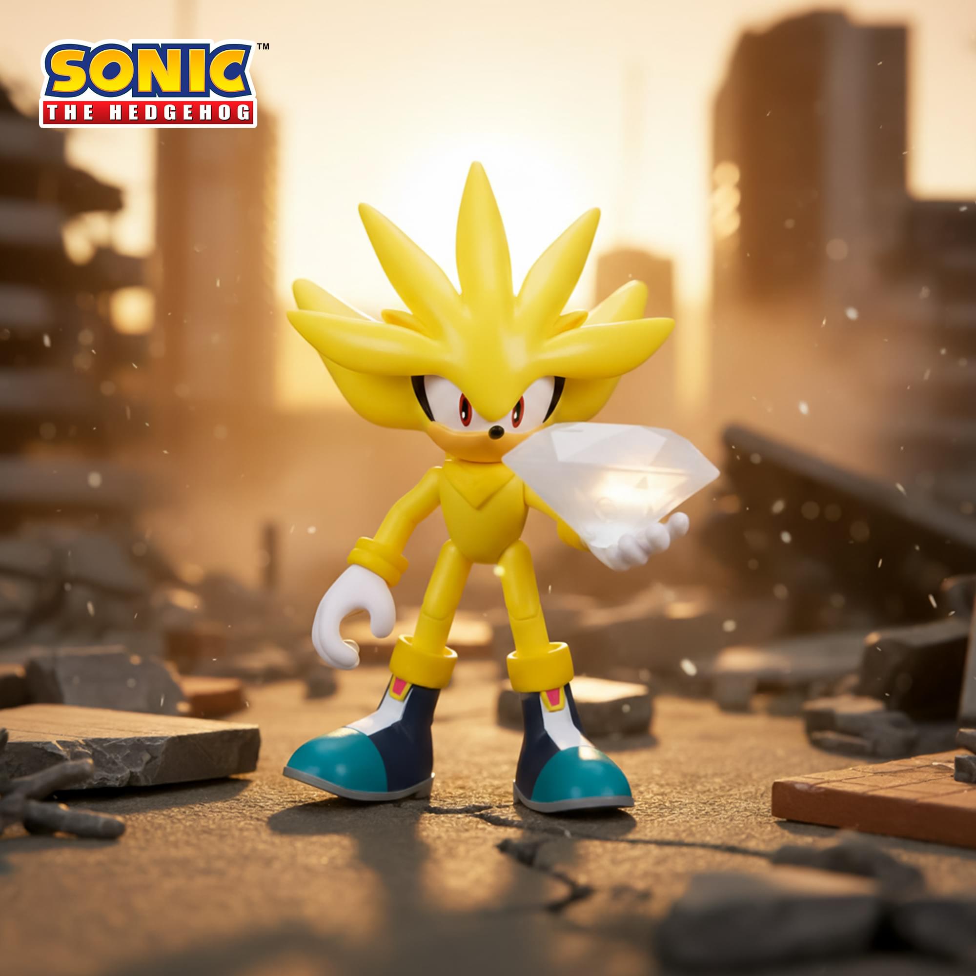 Sonic The Hedgehog 4-Inch Action Figure | Super Silver with White