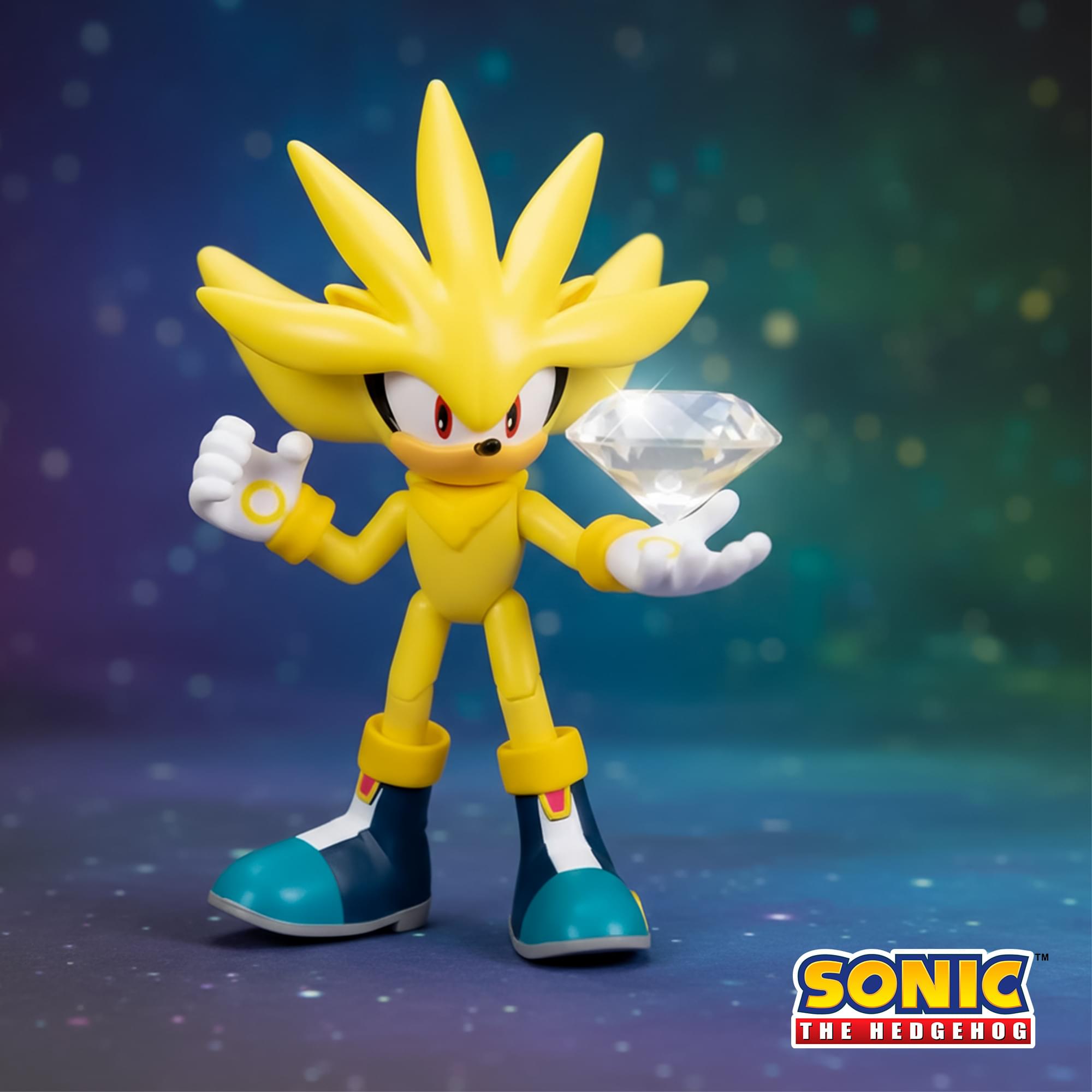 Sonic The Hedgehog 4-Inch Action Figure | Super Silver with White
