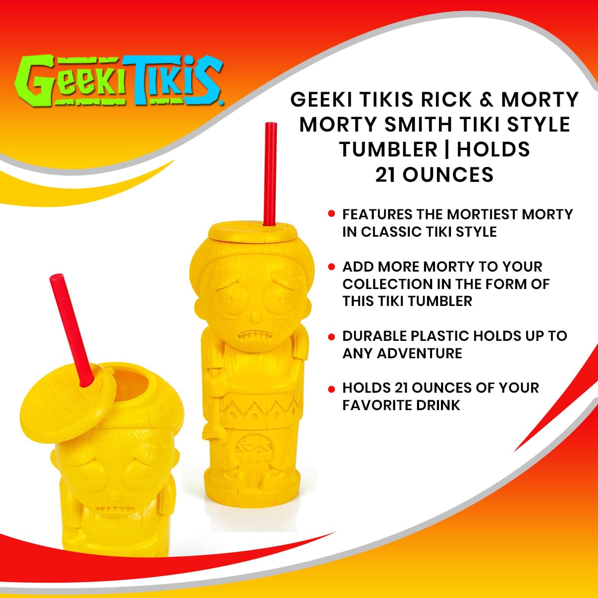 Geeki Tiki Rick and Morty Plastic Tumbler Tiki Collection