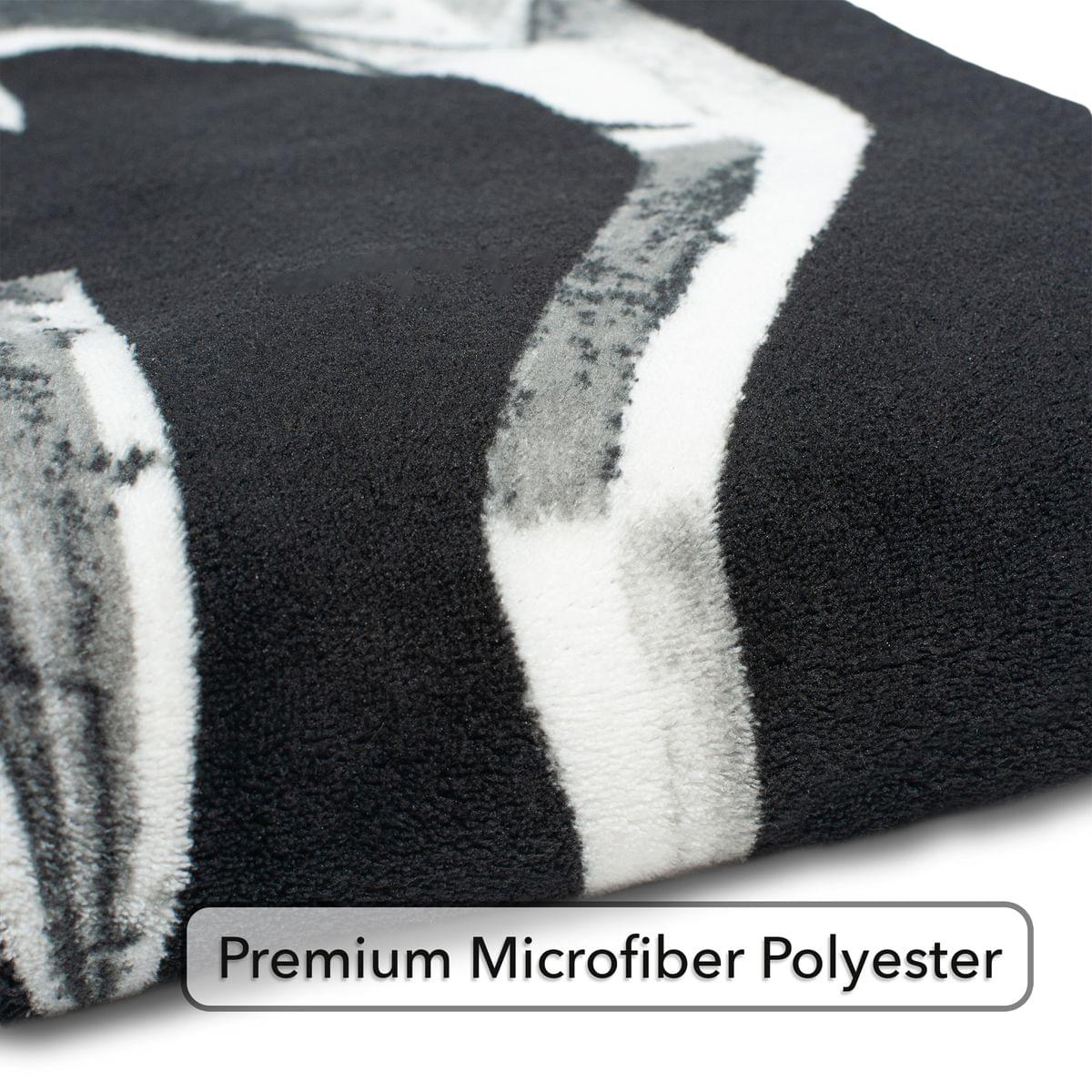 Skyrim Dragon Emblem Fleece-Decke, 114,3 X 152,4 Cm – Offiziell Lizenziert, Schwarz Mit Silbernem Drachen
