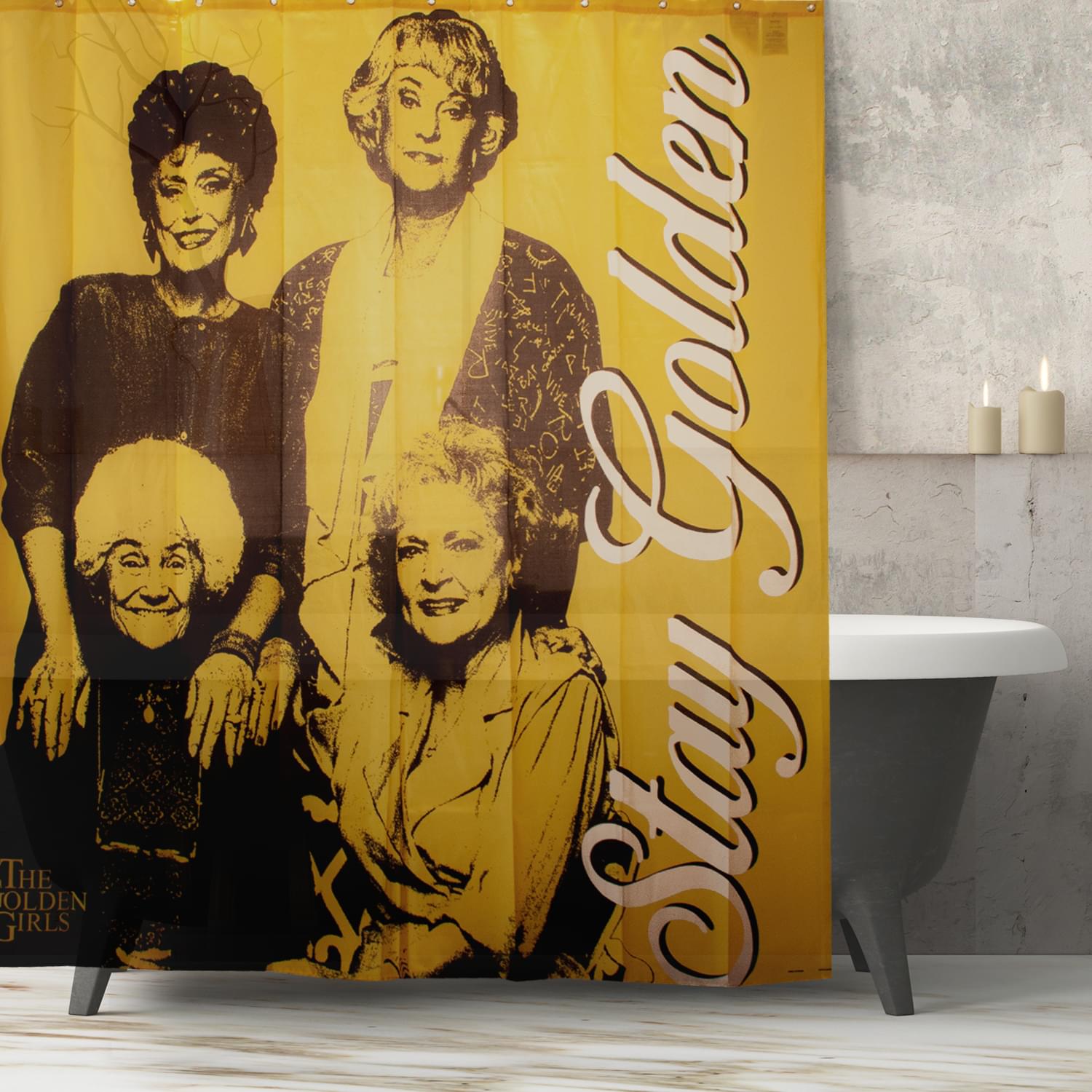 Golden Girls Collectibles  Golden Girls Stay Golden Shower Polyester Curtain