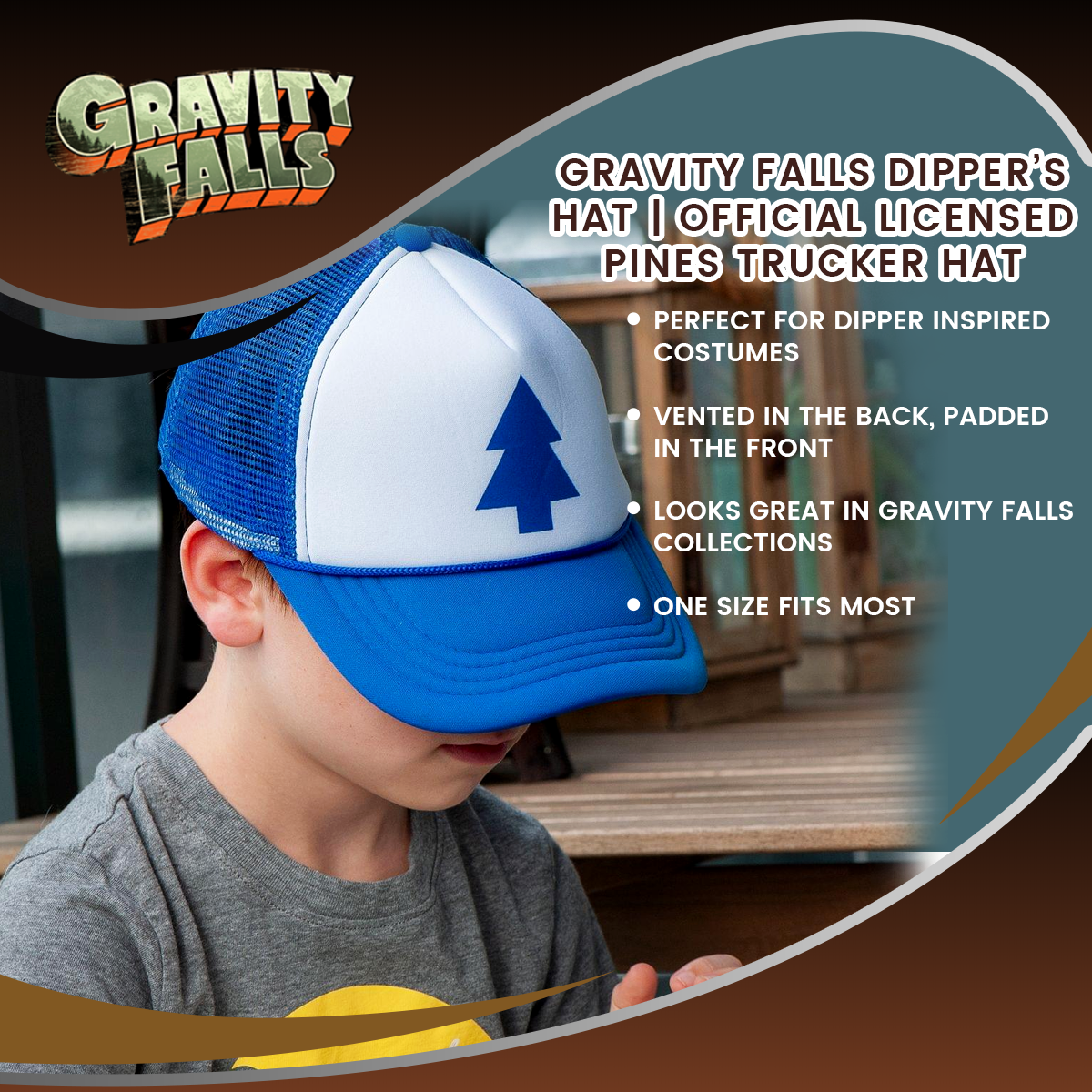 Gravity Falls Dipper’s Hat Official Licensed Pines Trucker Hat eBay