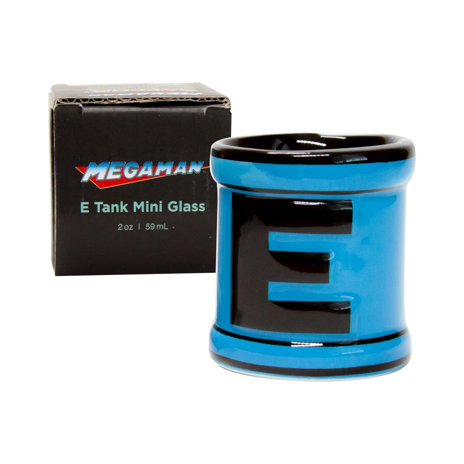 OFFICIAL Mega Man Ceramic Shot Glass | Energy Tank Themed | Holds 1.5