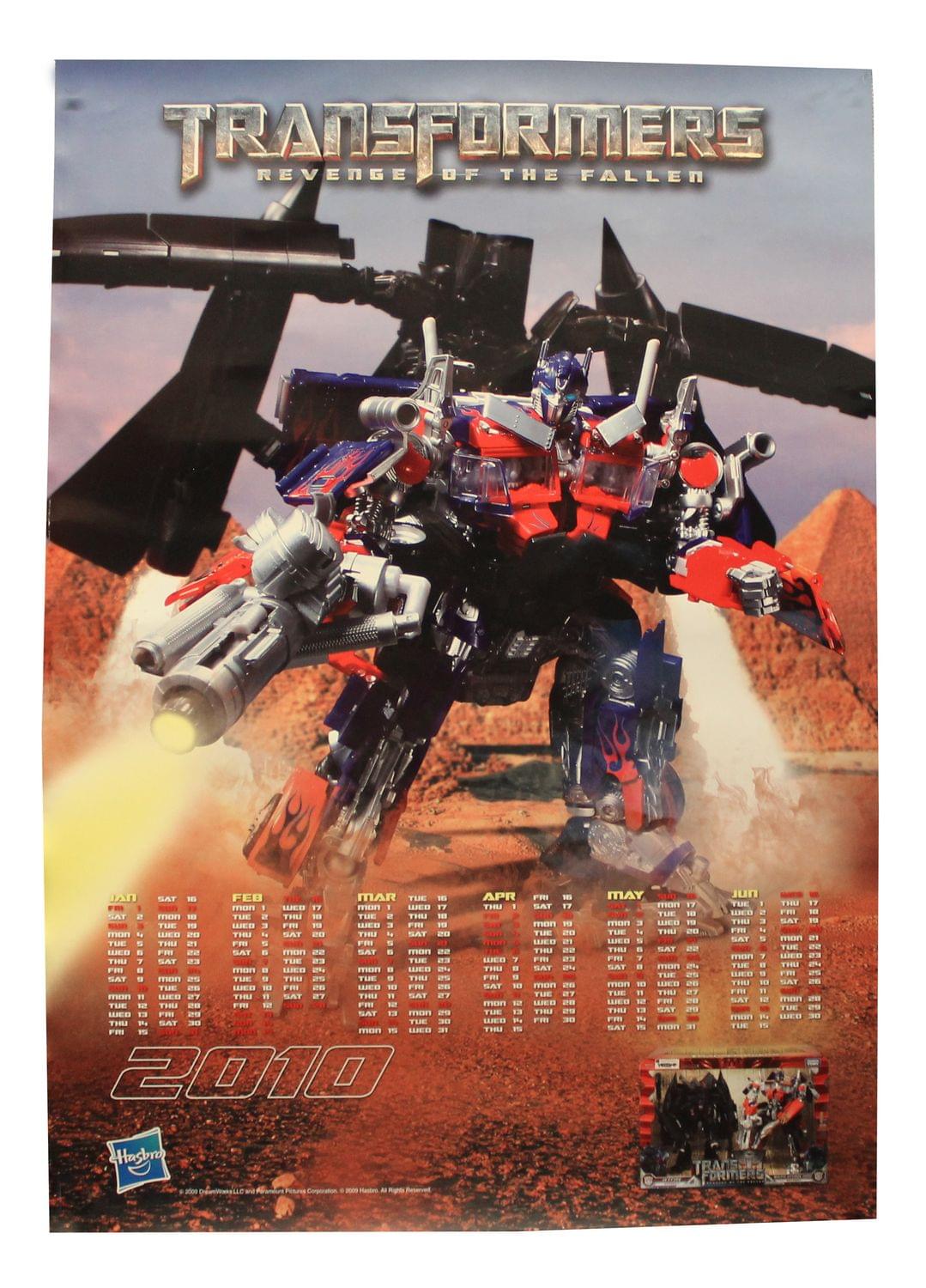 Transformers Revenge of the Fallen 2010 Poster Calendar