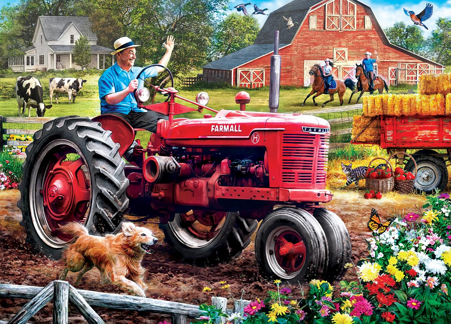 Farmall Tractors Coming Home 1000 Piece Jigsaw Puzzle 705988720260 eBay