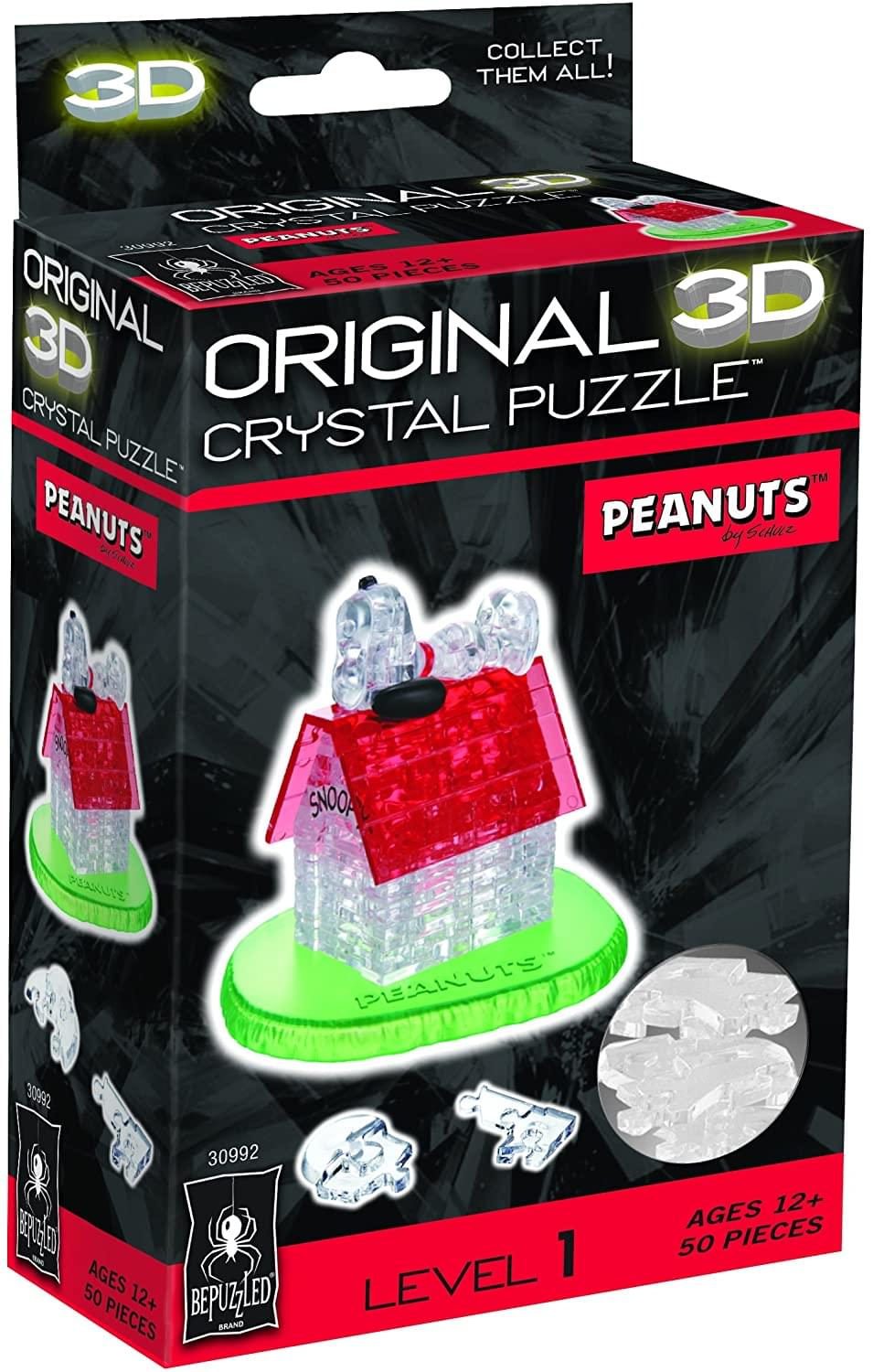 Peanuts Snoopy & Doghouse 50 Piece 3D Crystal Jigsaw Puzzle eBay