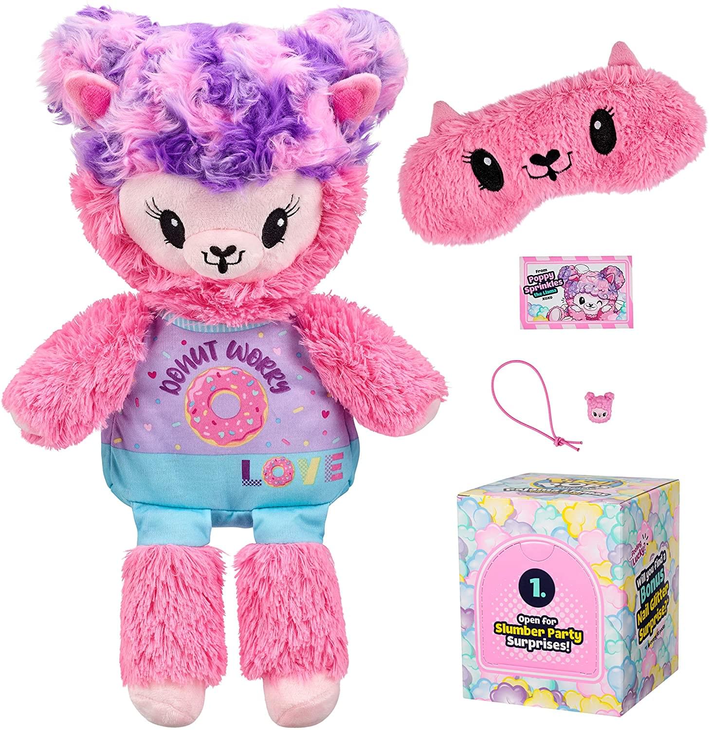 Pikmi Pops Pajama Llama 16 Inch Plush  Poppy Sprinkles