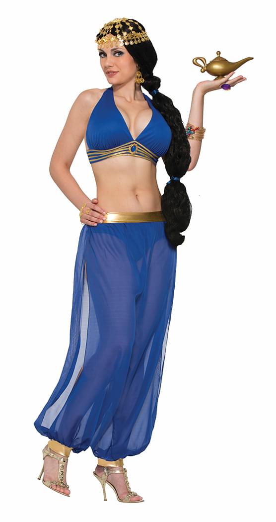 Desert Princess Haram Costume Pants Blue Adult Women Standard