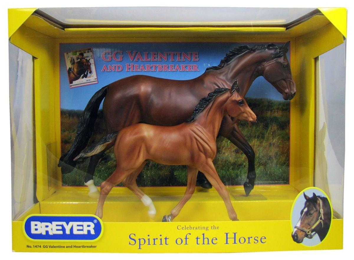 Breyer 19 Traditional Series Model Horse Set GG Valentine & Heartbreaker eBay