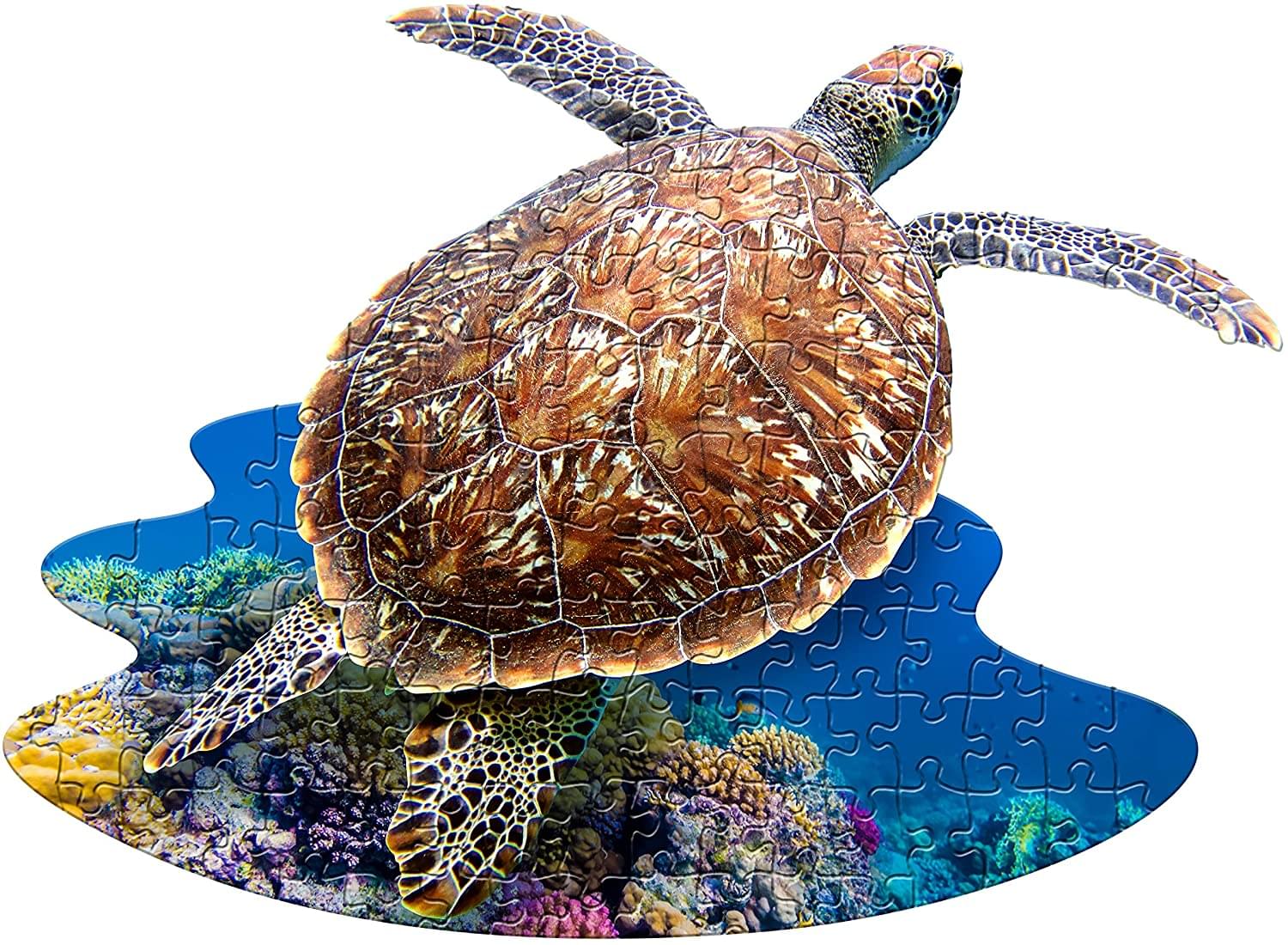 I AM Lil Sea Turtle 100 Piece AnimalShaped Jigsaw Puzzle 40232479809 eBay