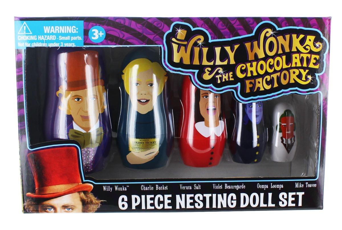 Willy Wonka 6Piece Plastic Nesting Doll Set 801452501875 eBay