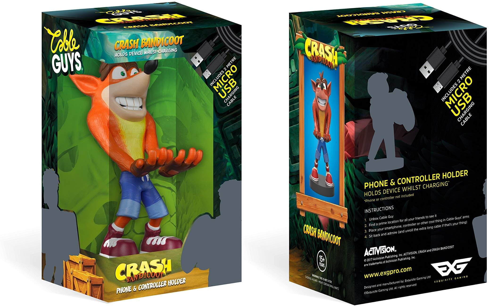 Crash Bandicoot Cable Guys 8Inch Phone & Controller Holder eBay