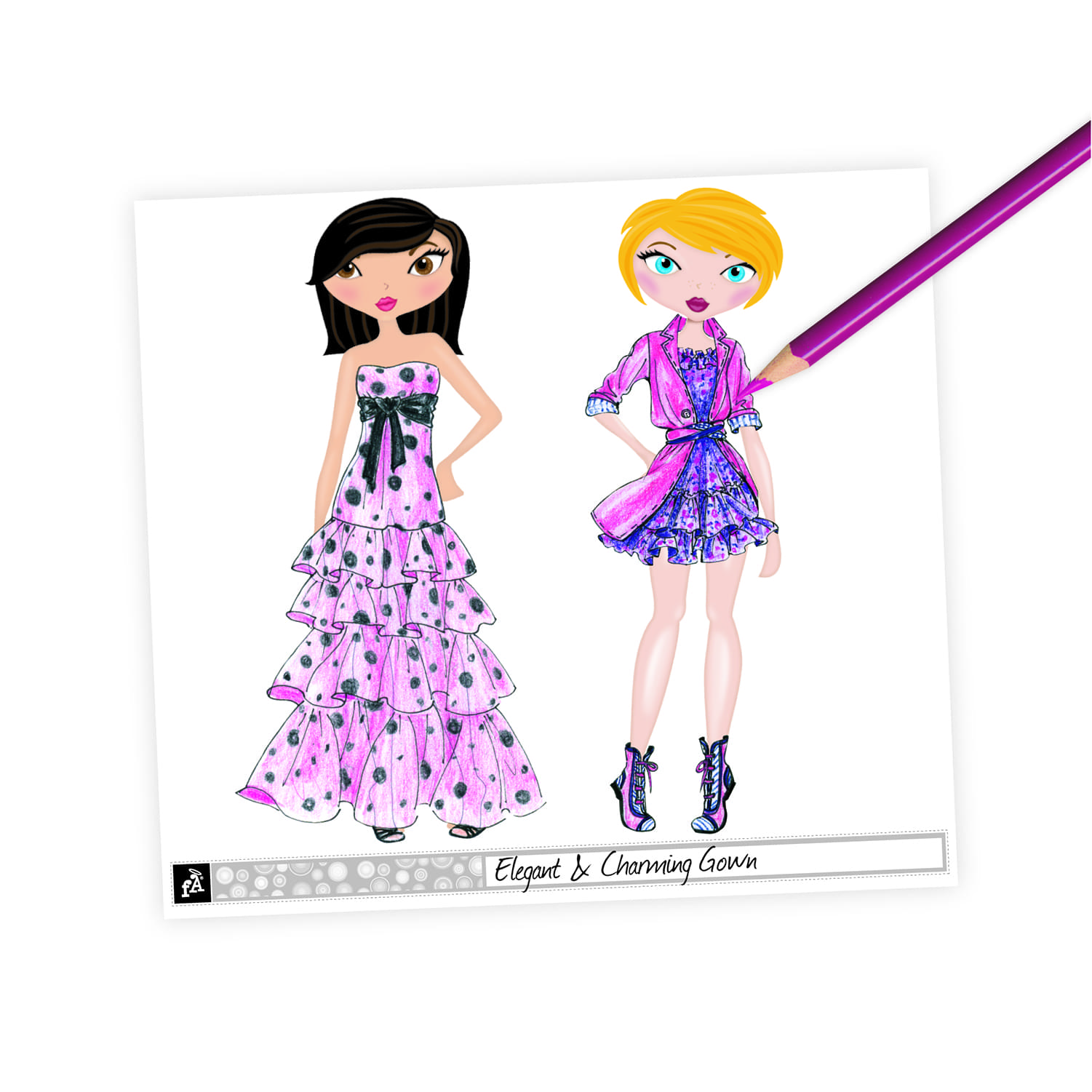 Fashion Design Sketch Portfolio & Stencil Set eBay