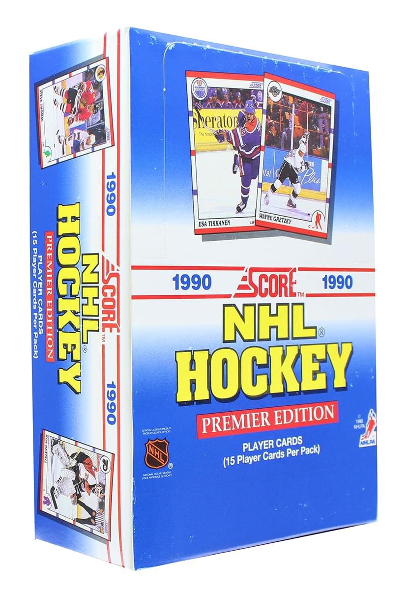 A sealed 1990 Score NHL hockey trading card box