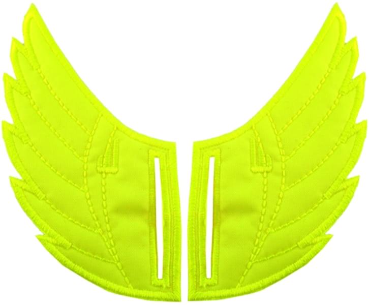 Shwings Shoe Accessories Neon Yellow Wings Slotted