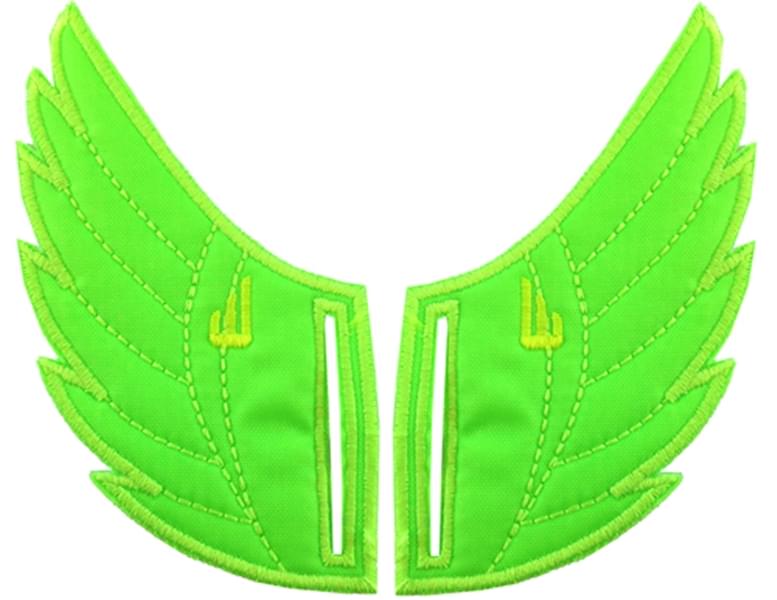 Shwings Shoe Accessories Neon Lime Wings Slotted