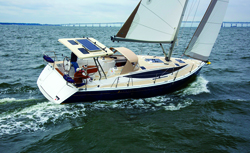 Hunter 40 sailing in Annapolis, MD. Hunter 40 sailing in Annapolis, MD.