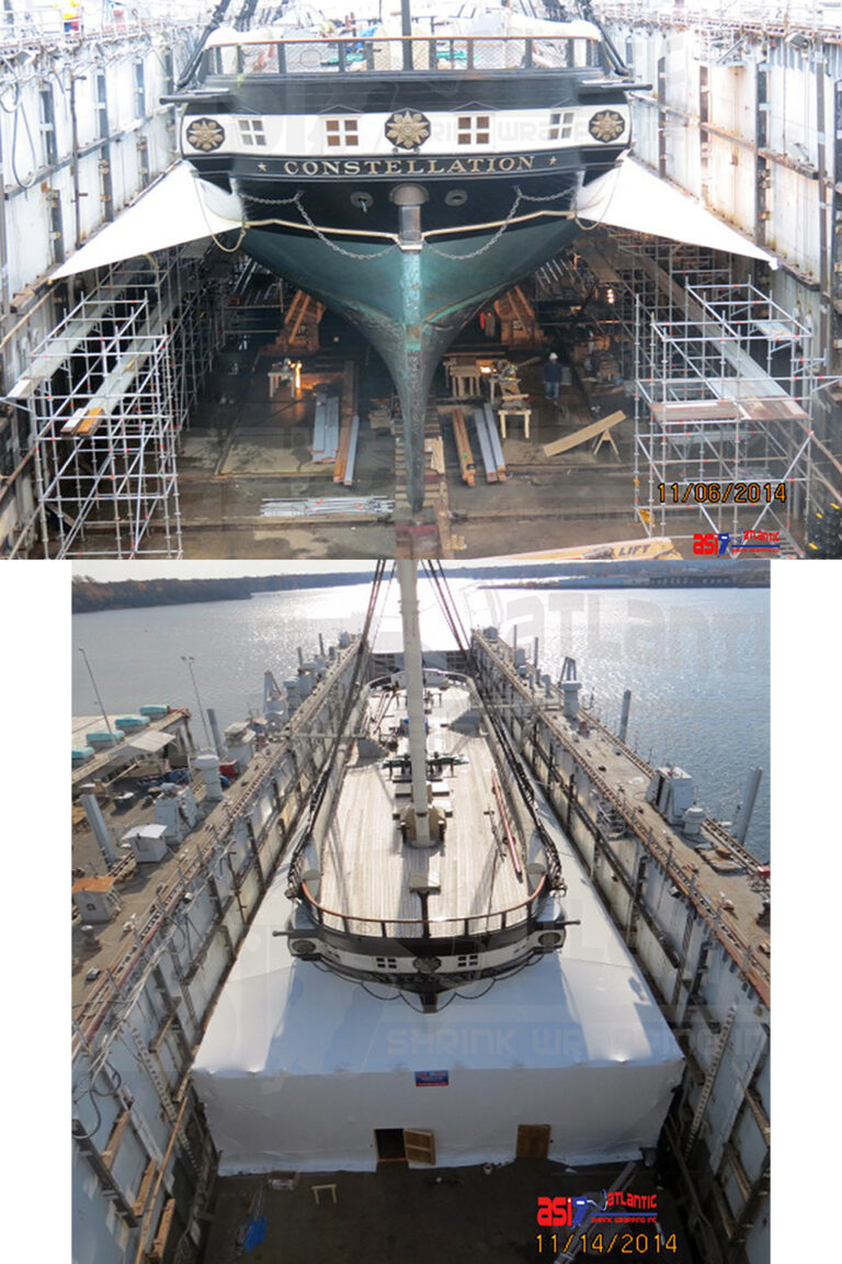 Dr. Shrink provides wrap for Navy ship rehab