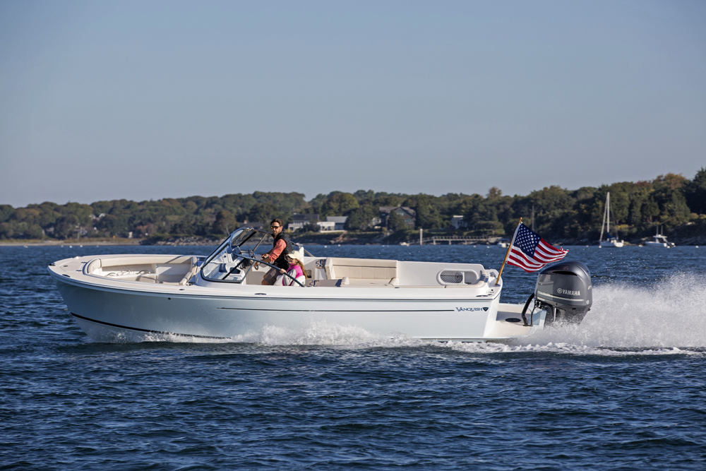 Vanquish Boats wanted Marblehead, Mass.-based Zurn Yacht Design to retain the narrow hull design for its new 26 Dual Console. Photo by Billy Black. Vanquish Boats wanted Marblehead, Mass.-based Zurn Yacht Design to retain the narrow hull design for its new 26 Dual Console. Photo by Billy Black.