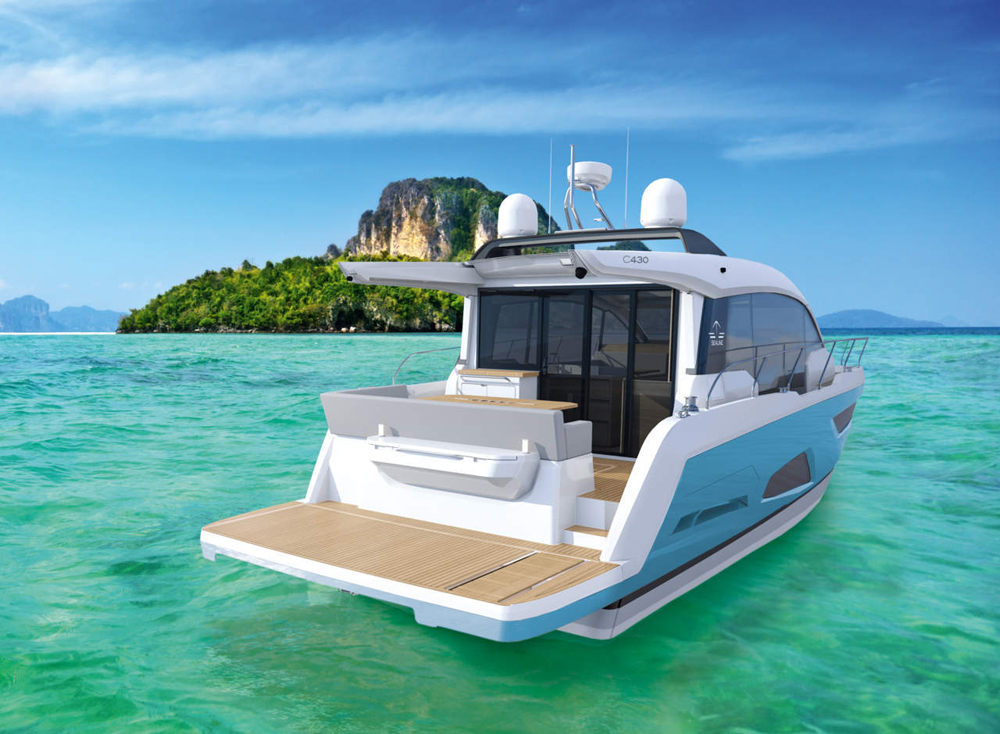 Sealine said its new C430 was developed according to the latest designs and is unique in its class.