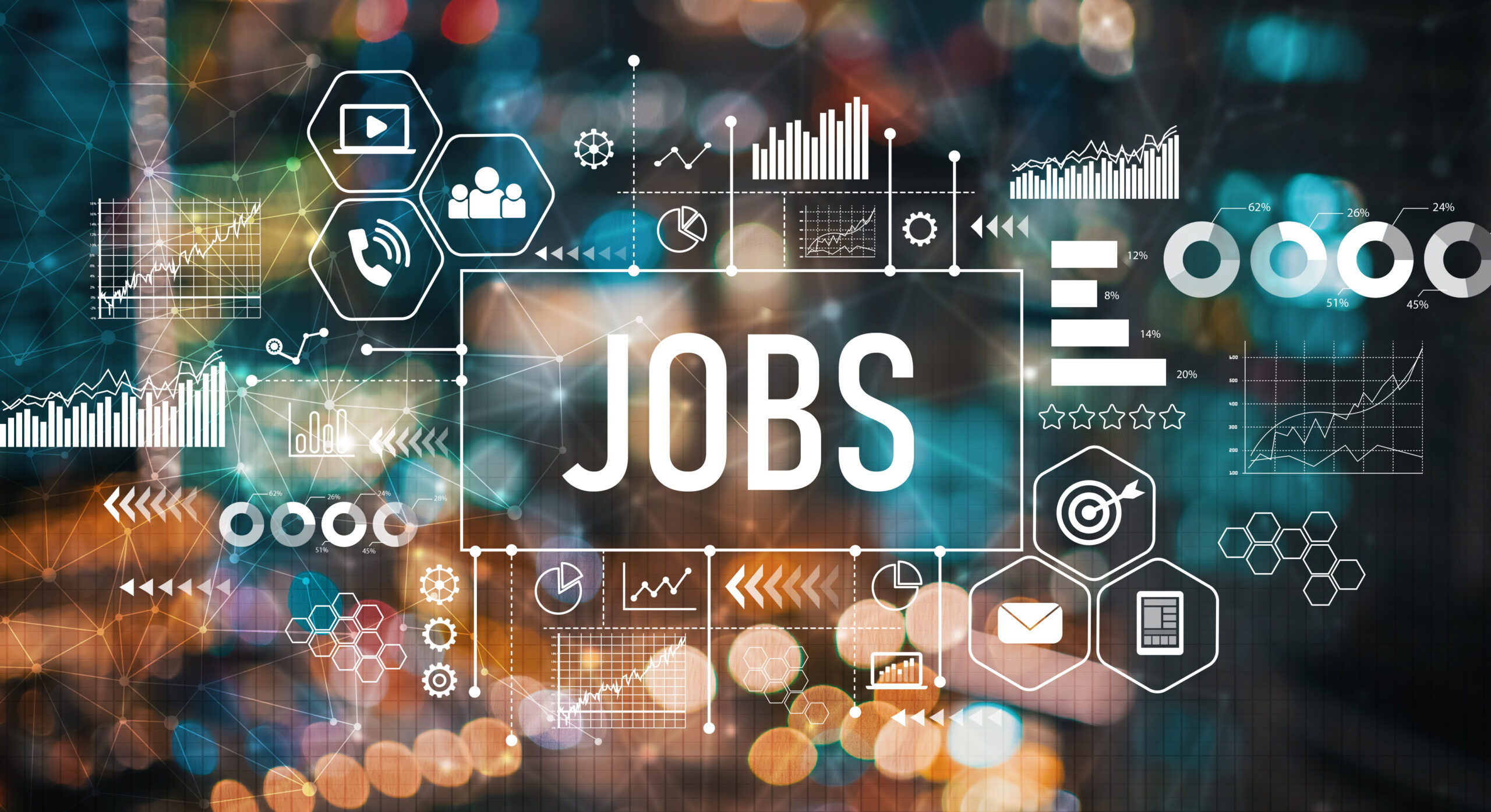 Jobs with blurred city lights TIERNEY - STOCK.ADOBE.COM PHOTO