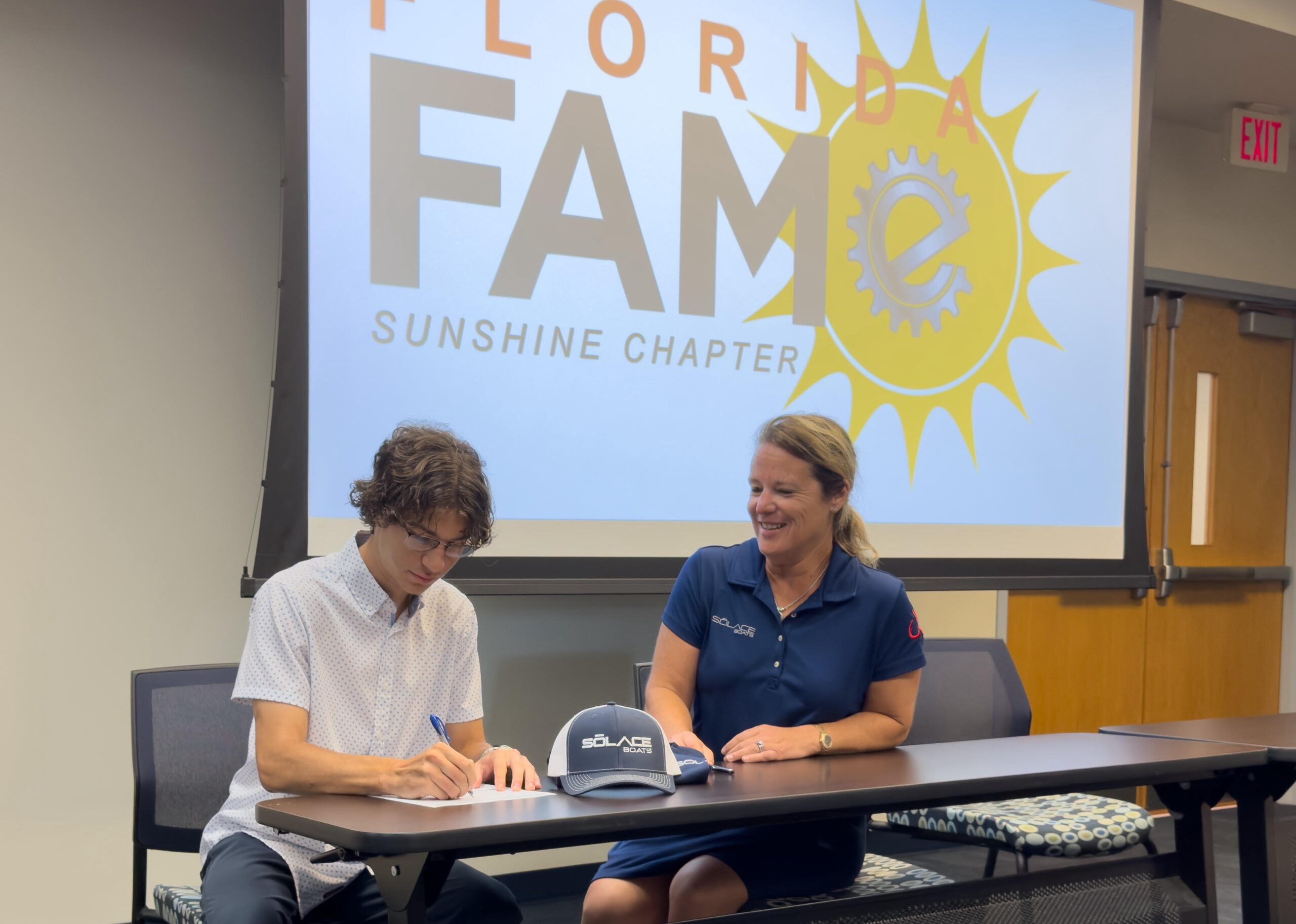 Sarah Dougherty, of Solace Boats and Dougherty Manufacturing, signed her third student to the FAME program this summer. PHOTO COURTESY FLORIDA FAME SUNSHINE CHAPTER