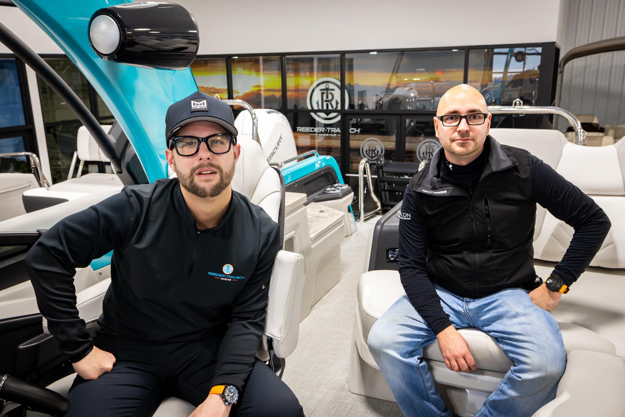 J Hurless (left) and Monty Anderson are partners in Reeder-Trausch Marine. PHOTO COURTESY REEDER-TRAUSCH MARINE