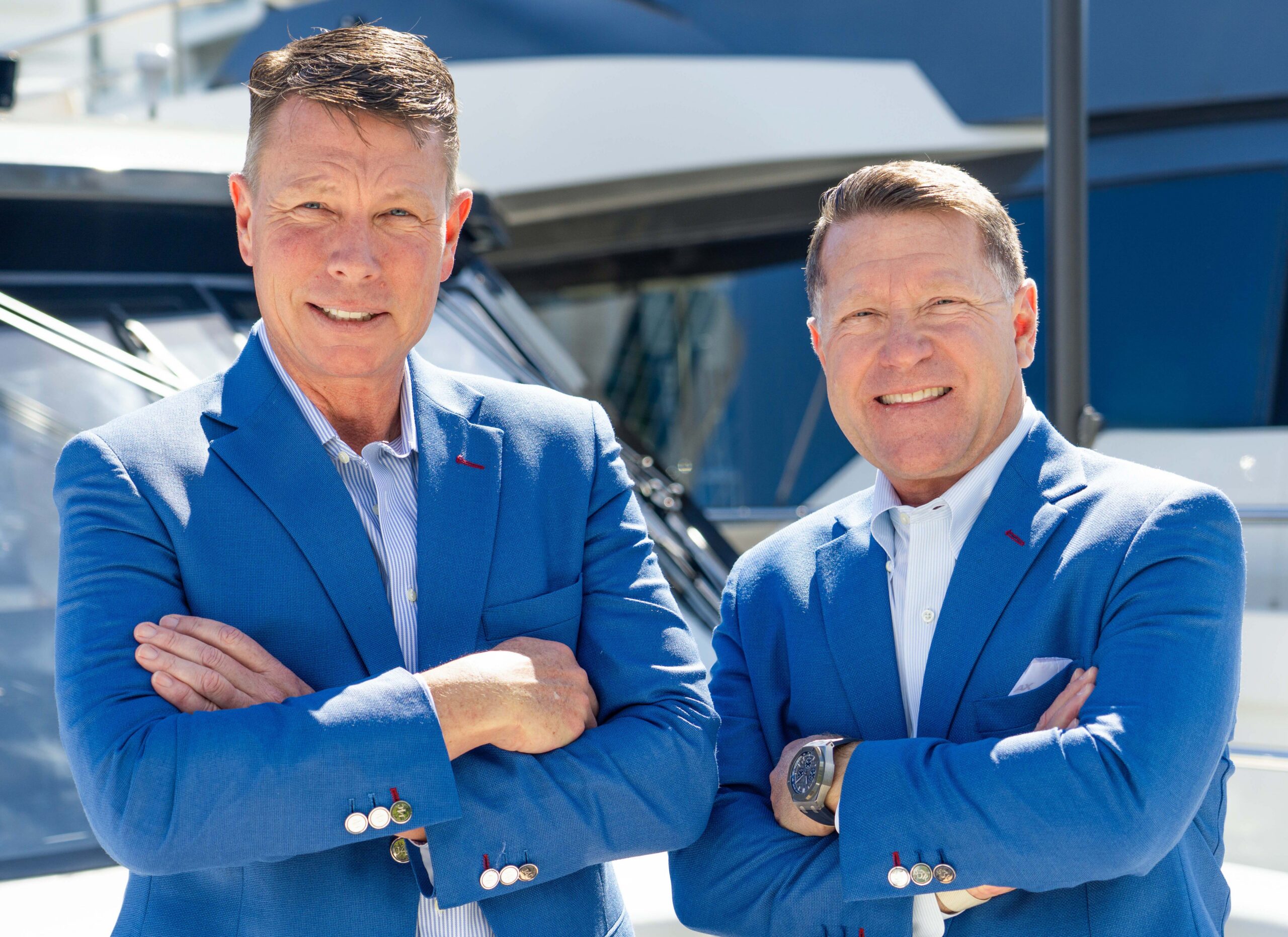 (From left) James Corts and Scott Roberton. PHOTO COURTESY MARINEMAX