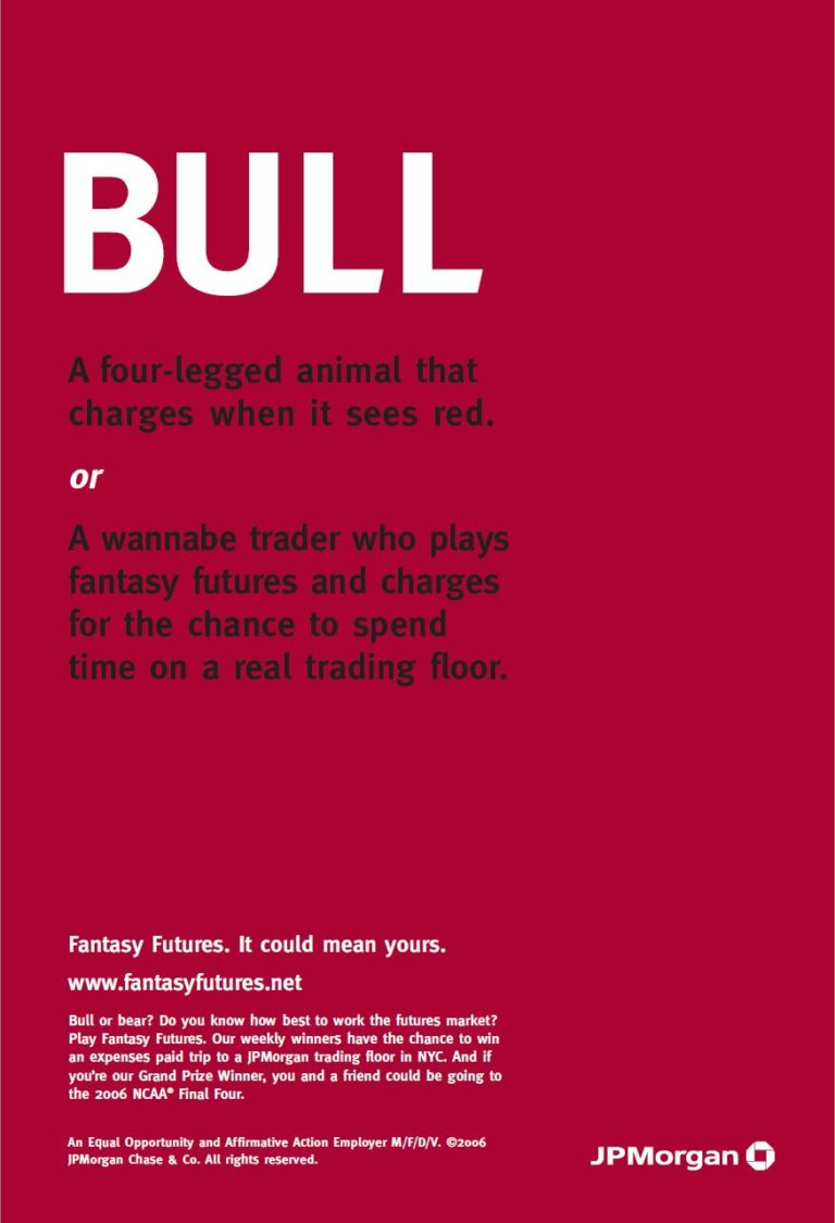 Ad forr JPMorgan's Fantasy Futures