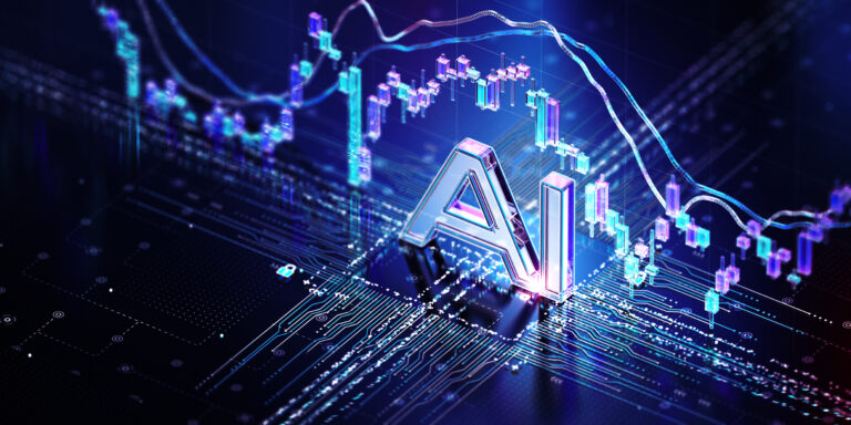Ai trading concepts. 3D render