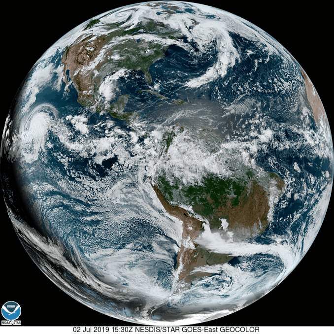 a planet earth from space