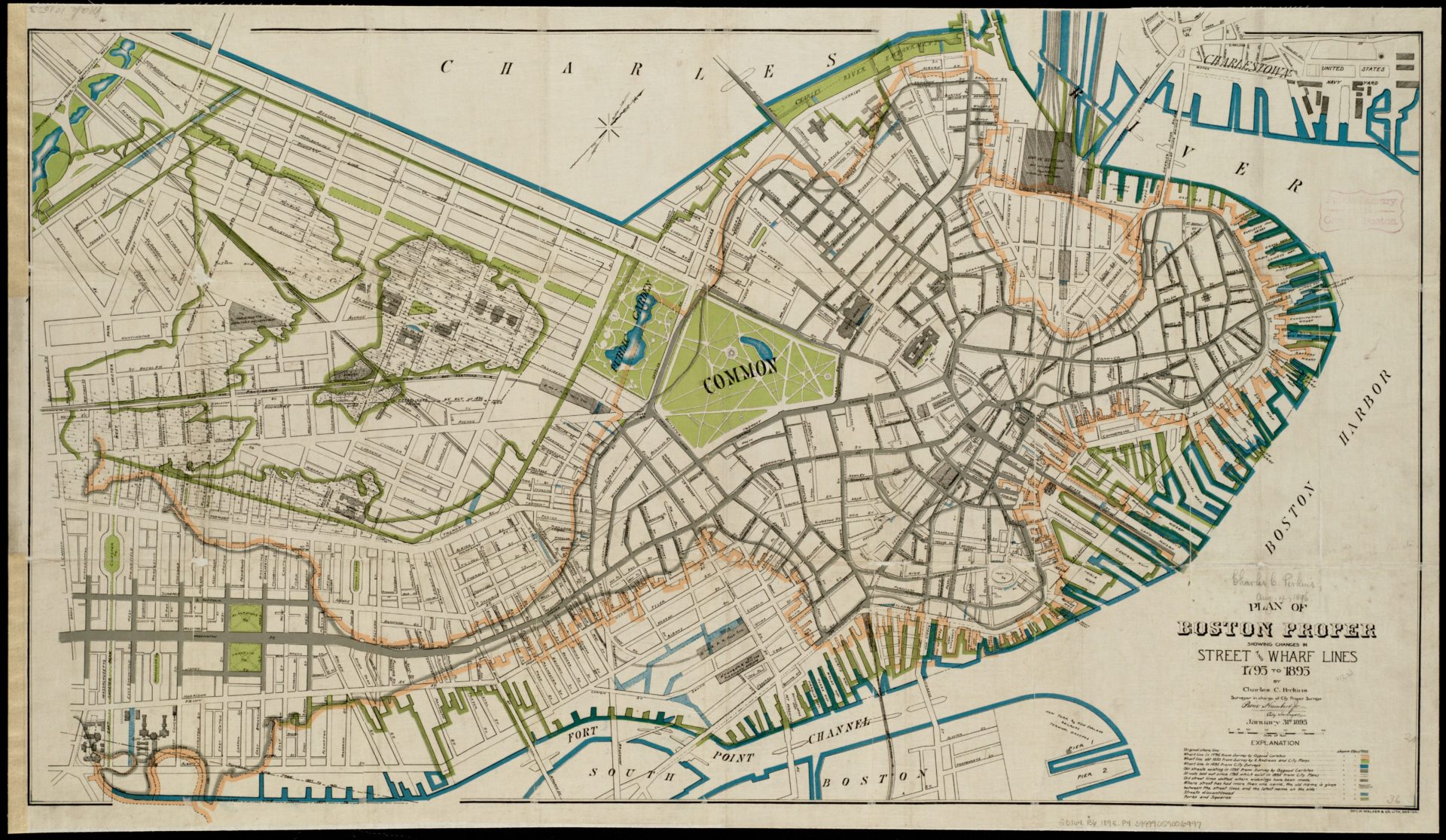 Charles C. Perkins, Boston for 100 years(1895). (Courtesy the Muriel G. and Norman B. Leventhal Family Foundation)