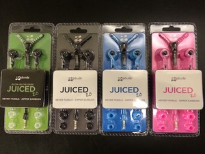 Caption and Win Zipbuds® JUICED 2.0 Never Tangle Earbuds.