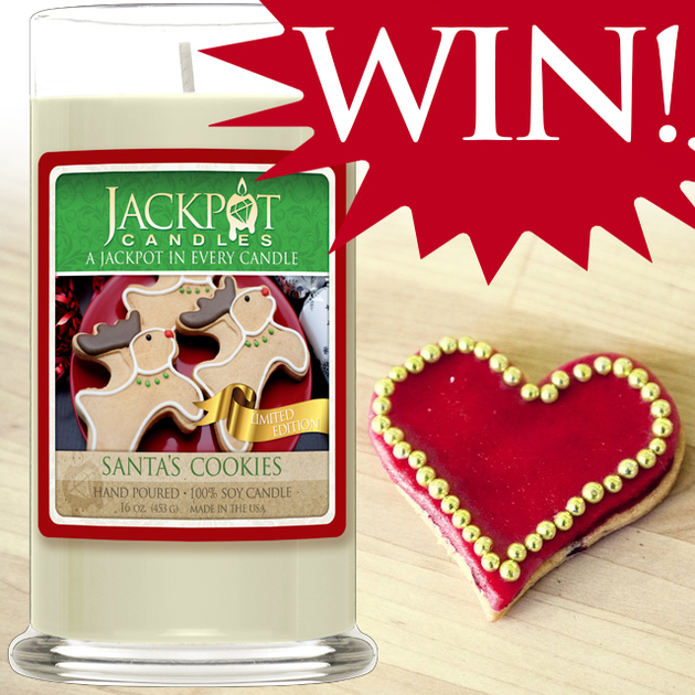 WIN a Jackpot Candles Santa's Cookies Jewelry Candle!