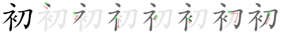 How to write 初 - Stroke Order | Yabla