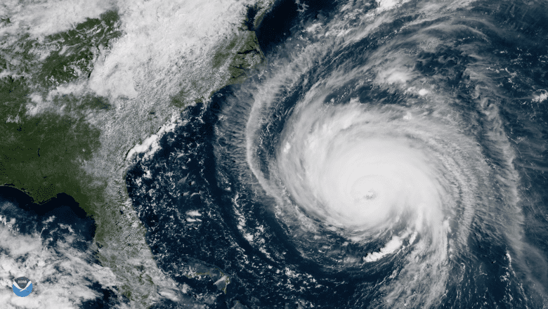 Satellite picture: Hurricane Florence Nears the East Coast.