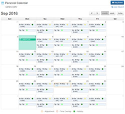 Personal Calendar Recurring