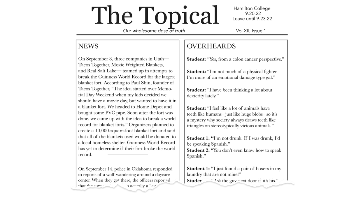 Stories A Mix of Student Media Hamilton College