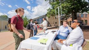 Members of the Aspirational Design core team meet and get insights from current students on Martin's way.