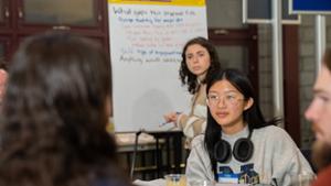 Students participate in the community charrette.