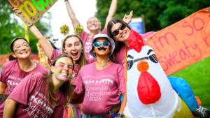 The welcome crew on College Hill