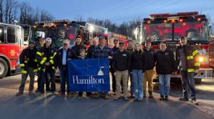 Clinton FD celebrating Hamilton's win