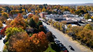 Aerial of Clinton's Park Row