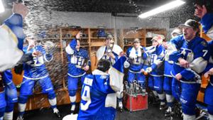 locker room celebration