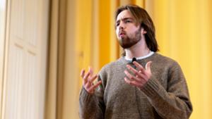 Roman Padera &rsquo;28 won The McKinney Prize for the speech "What is the Value of a Theatre Major?"